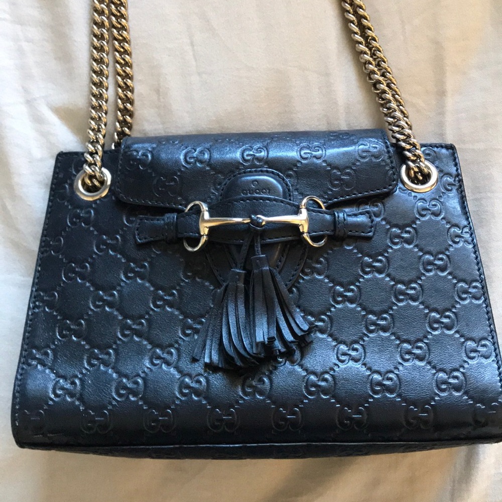 Black guccisima shoulder bag/dust bag included